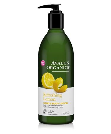 Avalon Organics Hand & Body Lotion Refreshing Lemon 12 oz (340 g)