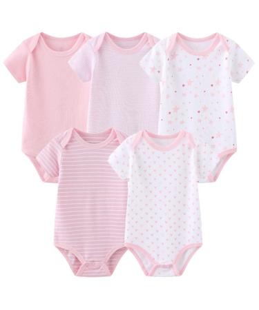 MAMIMAKA Baby Bodysuits Baby Pants Trousers Baby Clothes Short Sleeve Bodysuits Onesies for Baby Boys and Girls Bodysuits-3 6-9 Months