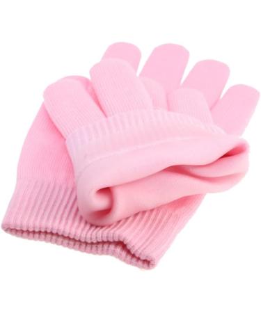 1Pair Moisturizing Spa Gloves Soft Cotton Gel Lining Gloves with Plant Essential Oil and Vitamin E Beauty Gloves for Dry Rough Hands Skin(Pink) Gloves Cotton - Buy Online on GoSupps.com