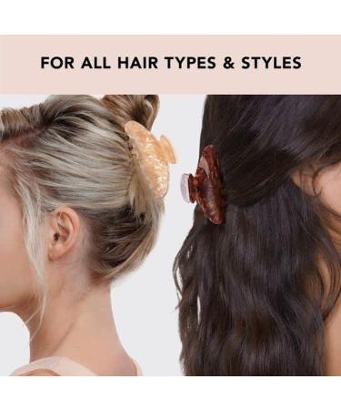 Kitsch Recycled Plastic Large Claw Clip - Big Marble Hair Clip for Women | Brunette - Ideal for Thick Hair | Stylish Jaw Clip for Girls - Buy Online on GoSupps.com