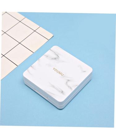 Solustrative Contact Lens Container & Case - Travel-Friendly Brick Design for Ophthalmic Set - Marble & White Mini Bracket Holder - Buy Online on GoSupps.com