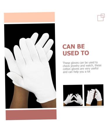 HAPINARY 16 Pairs White Cotton Gloves Cat Purse Industrial Gloves Grip Gloves for Work Mens Work Gloves Cotton Inspection Gloves Gavel Warm Cotton Mitts Miss Labor Protection Cotton Jewelry - Buy Online on GoSupps.com