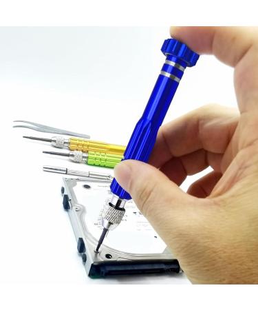 Dewedrt 5 in 1 Mini Screwdriver Glasses Screwdriver Magnetic Screwdriver Set for Watches Blue - Buy Online on GoSupps.com