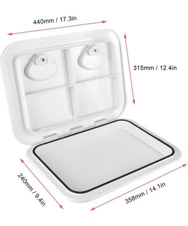 Buy Deck Access Hatch - ABS Double Handle Square Inspection Lid for Marine Boat & Yacht | RE-315-440 Accessory Kit - Buy Online on GoSupps.com