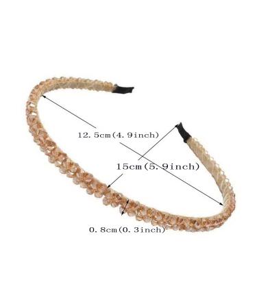 Sleek Crystal Rhinestone Headbands - 4 Pack for Women and Girls - Buy Online on GoSupps.com