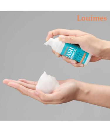 Louimes Eyelash Shampoo 1.69Fl Oz - Alcohol Free Korean Foaming Cleanser for Salon & Home Use | pH 6 No Paraben Professional Eye Care - Buy Online on GoSupps.com