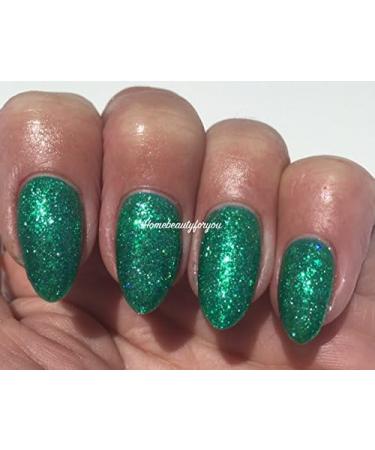 Bluesky Nail Gel Polish GREEN Glitter Sparkling Emerald Green Fine Glitter Sparkle VIP02 Nail Gel Polish UV LED Soak Off 10ml - Buy Online on GoSupps.com