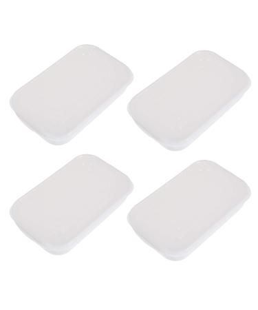 Abaodam 4pcs Box crisper plastic sandwich container containers with lids Refrigerator Storage Can rice food