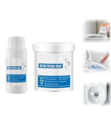 Touch Free Fizzy Foam Toilet Cleaner Toilet Active Oxygen Agent Splash Toilet Cleaner Foaming Powder Powerful Pipe Dredging Agent Easy To Help You Solve In Toilet Cleaning (110G+250G)