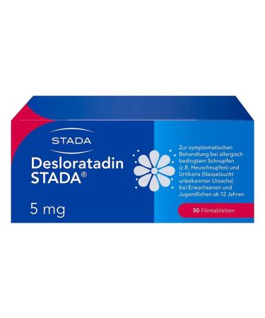 Desloratadin Stada - antihistamine for symptomatic treatment with allergic runny nose such as hay fever - fast and strong with allergies - 1 x 50 film -coated tablets