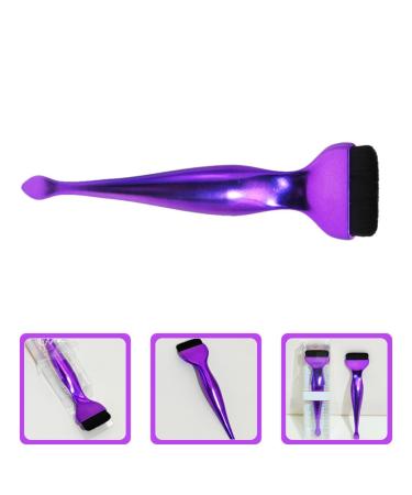 NOLITOY Makeup Foundation & Concealer Brush Set | Flat Top & Eye Shadow Brushes with Spoon for Liquid Blending - Purple - Buy Online on GoSupps.com