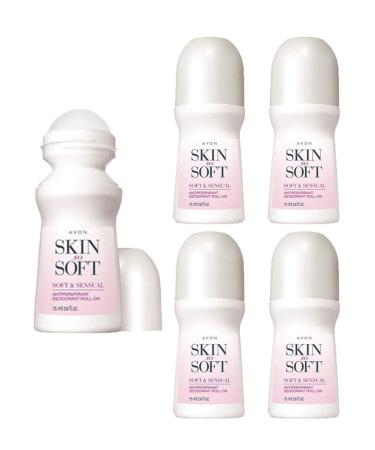 Avon Skin So Soft Soft & Sensual Roll-On Antiperspirant Deodorant 2.6oz (4-Pack)