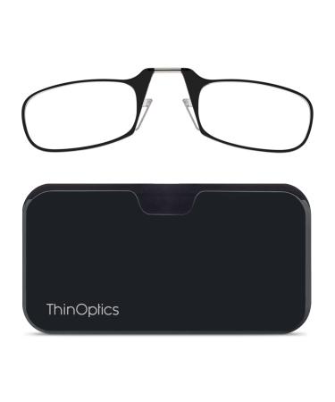 Thinoptics Reading glasses with universal compactui - compact foldable reading glasses with flex -fit technology - 1.00 1.50 2.00 2.50 diopters - visual aid optics glasses reading aid for women men black frame black case 1.0 x - Buy Online on GoSupps.com