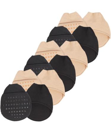 Lurrose 6 Pairs Half Palm Socks - Anti-Slip Invisible Cotton Socks for Women | Summer High Heel & Forefoot Comfort - Buy Online on GoSupps.com