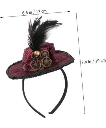 FRCOLOR Punk Hat Headband gothic headband mini top hat headband vintage headband punk apparel Steampunk Top Hat Headband - Buy Online on GoSupps.com