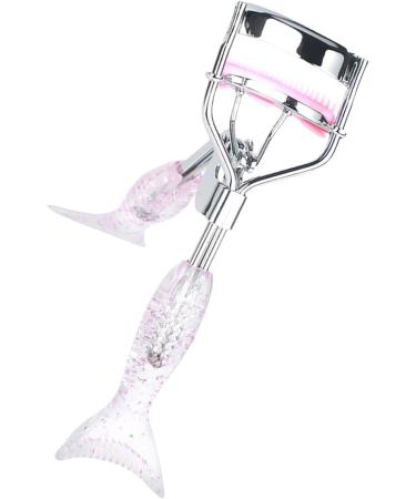 Eye Curler for Lashes Small Fish Tail Shape Eye Curler with Comb Teeth Ergonomic Eyelash Tools Beautiful Portable Makeup Supplies for Eye-Opening Lifted Lashes A4 Chrome Plated With Pink Comb Pink Mermaid Hand - Buy Online on GoSupps.com