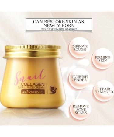 Snail Mucin Face Cream Face Moisturiser Revitalising Hyaluronic Acid Face Cream - Buy Online on GoSupps.com