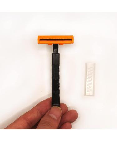 50 Pack Twin Blade Disposable Razors for Men - Portable Manual Shaving Razors for Travel & Bathing - Buy Online on GoSupps.com
