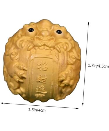 Premium Healeved Bagua Ornament - Peach Wood Pi Yao Tea Pet Kylin Statue | Chinese Feng Shui Decor & Fitness Tool - Buy Online on GoSupps.com