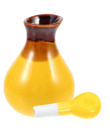 Garvalon ceramic pot container for essential oils ceramic bowl for the beauty salon beauty salon needs pot for essential oils yellow 5.5 7.5cm