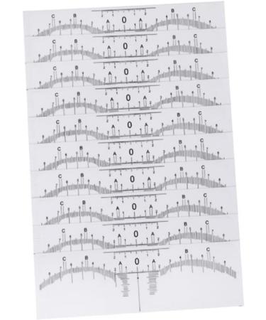 Mikinona Scale Ruler 10pcs Set Makeup Ruler Microblading Eyebrow Ruler Eyebrow Guide Measure Tool Stickers Make up Makeup Gadgets - Buy Online on GoSupps.com