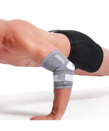 Neotech Care Elbow Brace Support Sleeve - Adjustable Compression Strap - Gray, Size M - Buy Online on GoSupps.com