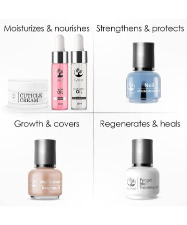 Eylleaf Nail Growth Treatment with Argan Oil, Vitamin E, B5 & Sea Minerals - 15ml (Milky Tint) | Nourishing Care for Strong & Healthy Nails - Buy Online on GoSupps.com
