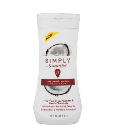 Summers Eve Simply Cleansing Wash 12 Ounce Coconut Water (354ml)