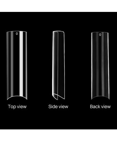 JUSTOTRY 700 Pcs No C Curve Clear Nail Tips No Glue Extra Long Square Nails Tip Set XXL Full Cover Fake Nails Tips for Women Acrylic Straight False Nail Tip for Nails Art and DIY French Nail Designs 700 clear 1 - Buy Online on GoSupps.com