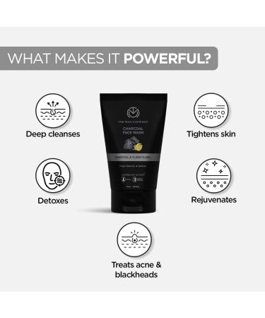 Buy The Man Company Charcoal Face Wash - Anti Pollution & Acne Control for All Skin Types (75ml - Buy Online on GoSupps.com