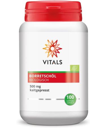 Buy Vitals Borage Oil 500mg - Cold Pressed GLA Rich Softgel Capsules | 100% Pure & Chemical-Free - Buy Online on GoSupps.com