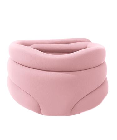 BOMMFU Rollkrause human - soft frills |Halskruff with soft collar neck crashes to support the neck - perfectly fitting neck collar for travel business trips pink