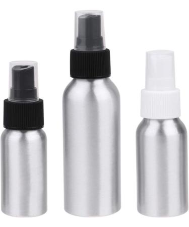 Milist Refillable Aluminum Spray Bottles - Set of 3 (30ml 50ml 100ml) - Travel-Friendly All-Purpose Cosmetic and Cleaning Containers - Black & White Options - Buy Online on GoSupps.com