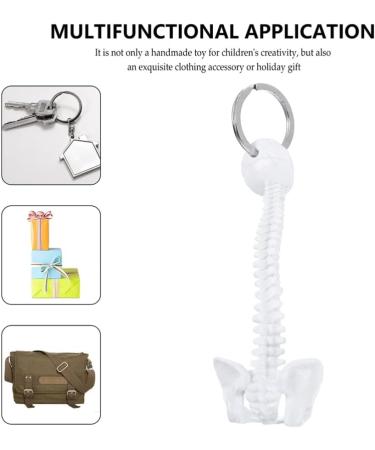 Spine Keychain - White Spine Skeleton Model Keyring | Unique Decor & Miniature Spine Gift - Buy Online on GoSupps.com