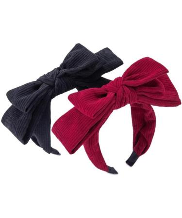 TQUXNGA Layered Bowknot Headbands for Woman Anti Slip Headbands Skincare Wide Brim Headband for Girls Washing Face Makeup Black - Buy Online on GoSupps.com