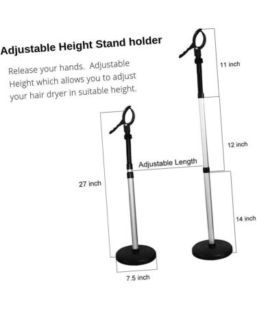 360 Hair Dryer Stand - Rotating Holder & Storage Rack for Easy Hair Styling | Barber Supplies - Buy Online on GoSupps.com