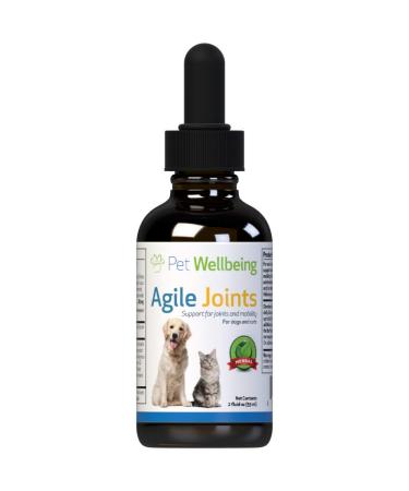 Pet Wellbeing - Agile Joints for Cats - Natural Support for Joint Mobility & Ease of Movement in Felines - 2oz (59ml.)