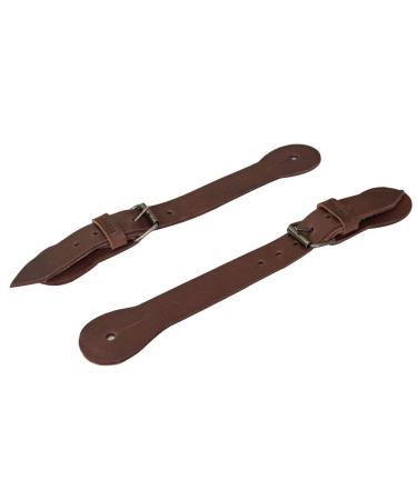 Hide & Drink Sturdy Durable Leather Single Spur Straps (2 Pieces) Cowboy Outfit Boots Rodeo Western Equipment Classic Vintage Style Handmade Bourbon Brown