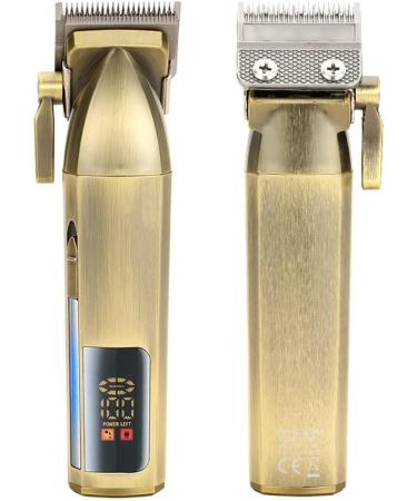 Hair Clippers for Men Retro Rechargeable Hair Clipper LCD Digital Display Oil Head Clipper Hair Salon Hair Clipper Trimmer Brass - Buy Online on GoSupps.com
