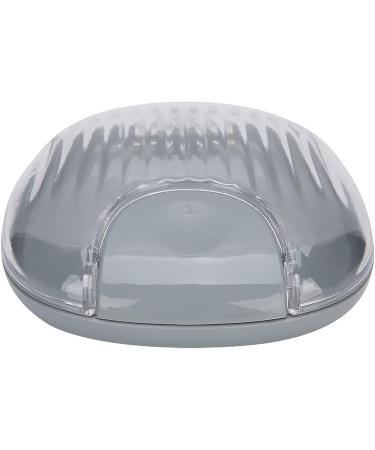 Compact Waterproof Orthodontic Retainer Case - Portable Mouthpiece Box with Pressing Lid for Retainer Cleaning | Grey - Buy Online on GoSupps.com