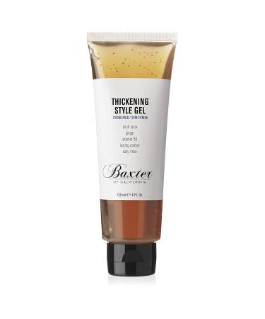 Baxter of California Thickening Style Gel for Men - Strong Hold and Shine Finish - Lasting Control Easy Rinse - Birch Juice Ginger Vitamin B5 - 4 ounces