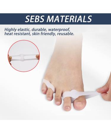 YUTTTPL 8 Pcs Toe Separators with 2 Loops Big Toe 2 Little Toe Corrector Toe Straighteners Hallux Valgus Correction Gel Toe Separator for Bunion Pain and Overlapping Toe Reduce Pain and Rubbing - Buy Online on GoSupps.com