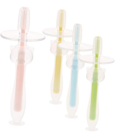 Beavorty 12-Pack Pink Baby Toothbrush Set - Soft Manual Infant Brushes for 1-Year-Olds - Suction Travel Toddler Toothbrushes - Buy Online on GoSupps.com