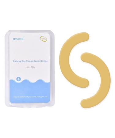 20 Pcs Hydrocolloid Skin Barrier Strips,Ostomy Supplies Elastic Barrier Rings for Colostomy Bags Medical Supplies Waterproof Half Rings for Sealing Ostomy Bag