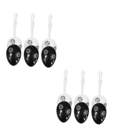 Cabilock 12 Pcs Easter Eggs Easter Hanging Eggs Adorable Egg Ornament Egg Ornaments Basket Mini Plastic As Shown 2x2pcs 6X4CMx2pcs