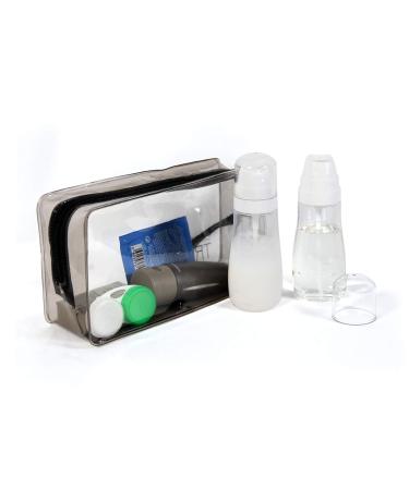 Grand Fusion TSA Approved 3.4 Oz Travel Bottles - 6 Pack for Toiletries Lotions & Creams | Clear Travel Pump Bottles - Buy Online on GoSupps.com