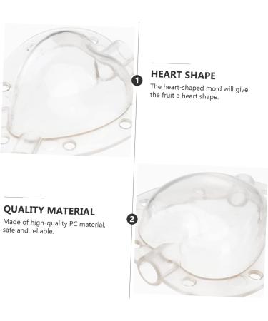 Mipcase 10 Pcs Fruit Shaping Mold Vegetable Mold Vegetable Growth Mold Heart-Shaped White Watermelon 4.5x4cmx2pcs Whitex2pcs - Buy Online on GoSupps.com