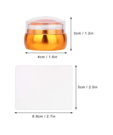 Professional Silicone Nail Art Stamper with Lid & Scraper | Manicure Nail Printing Tool for Decoration - Buy Online on GoSupps.com