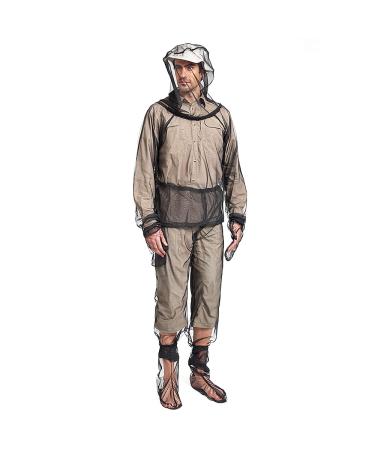 Lixada Mesh Suit with Jacket Hood,Mitts & Socks and Storage Sack for Fishing, Hiking, Camping Large