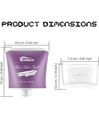 Comblor Temporary Hair Dye Kit - 5 Colors Hair Chalk for Dark Hair, Wash Out Hair Colour - Kids Gifts for Birthday & Holidays - Crazy Hair Day Set - Buy Online on GoSupps.com
